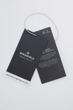 Springfield Camisa vestir estructura bicolor nude New