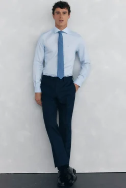 Pedro del Hierro Camisa vestir estructura non iron + antimanchas slim fit Azul Clearance