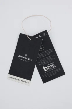 Springfield Camisa vestir estructura bicolor azul