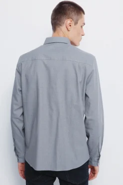 Springfield Camisa vestir estructura bicolor gris Hot