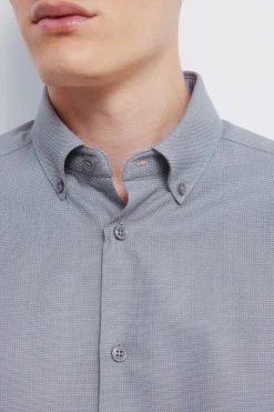 Springfield Camisa vestir estructura bicolor gris Hot