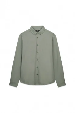 Springfield Camisa vestir estructura bicolor kaki New