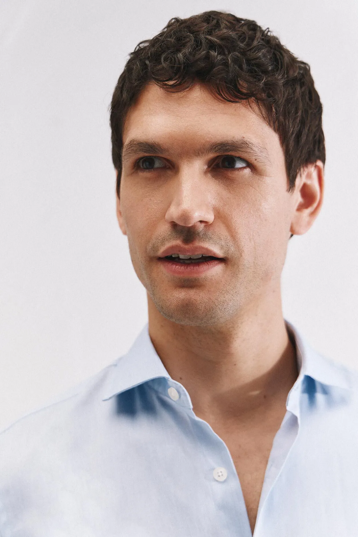 Cortefiel Camisa vestir lisa fácil plancha Azul Discount