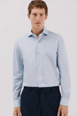 Cortefiel Camisa vestir lisa fácil plancha Azul Sale