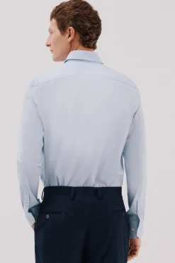 Cortefiel Camisa vestir lisa fácil plancha Azul Sale