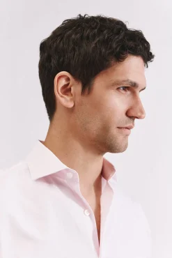 Cortefiel Camisa vestir lisa fácil plancha Rosa Online