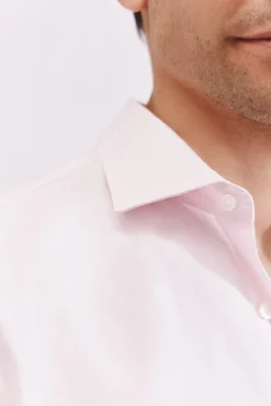 Cortefiel Camisa vestir lisa fácil plancha Rosa Online