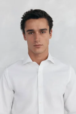 Pedro del Hierro Camisa vestir lisa non iron + antimanchas slim fit Blanco Best