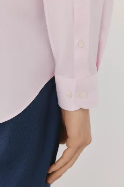 Pedro del Hierro Camisa vestir lisa non iron + antimanchas Rosa Outlet