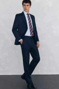 Pedro del Hierro Camisa vestir lisa non iron + antimanchas Azul New