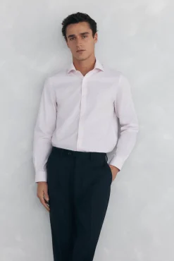 Pedro del Hierro Camisa vestir lisa non iron + antimanchas Rosa Discount