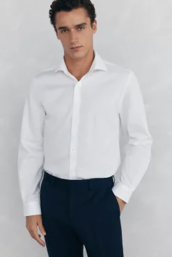 Pedro del Hierro Camisa vestir lisa non iron + antimanchas Blanco Clearance