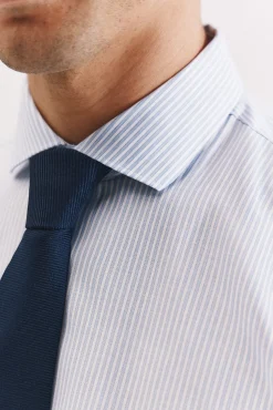 Cortefiel Camisa vestir otomán slim fit fácil plancha Azul Best
