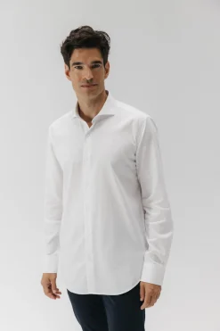 elPulpo Camisa vestir oxford royal Blanco Outlet