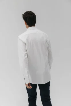 elPulpo Camisa vestir oxford royal Blanco Outlet
