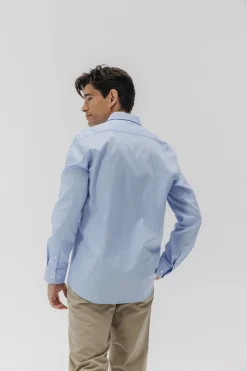 elPulpo Camisa vestir oxford royal Azul Discount