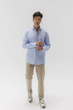 elPulpo Camisa vestir oxford royal Azul Discount
