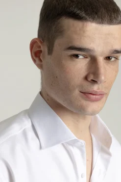 PuroEGO Camisa vestir regular fit twill Blanco Outlet