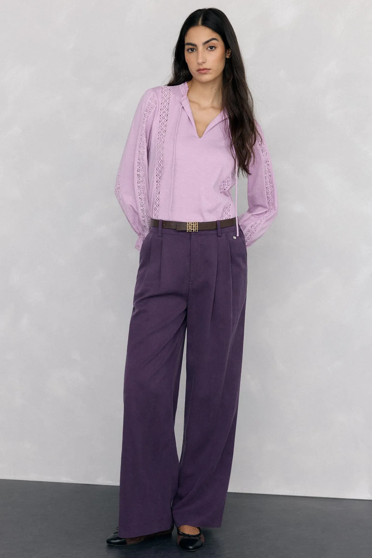 Pedro del Hierro Camiseta abullonada lazo Rosa Sale