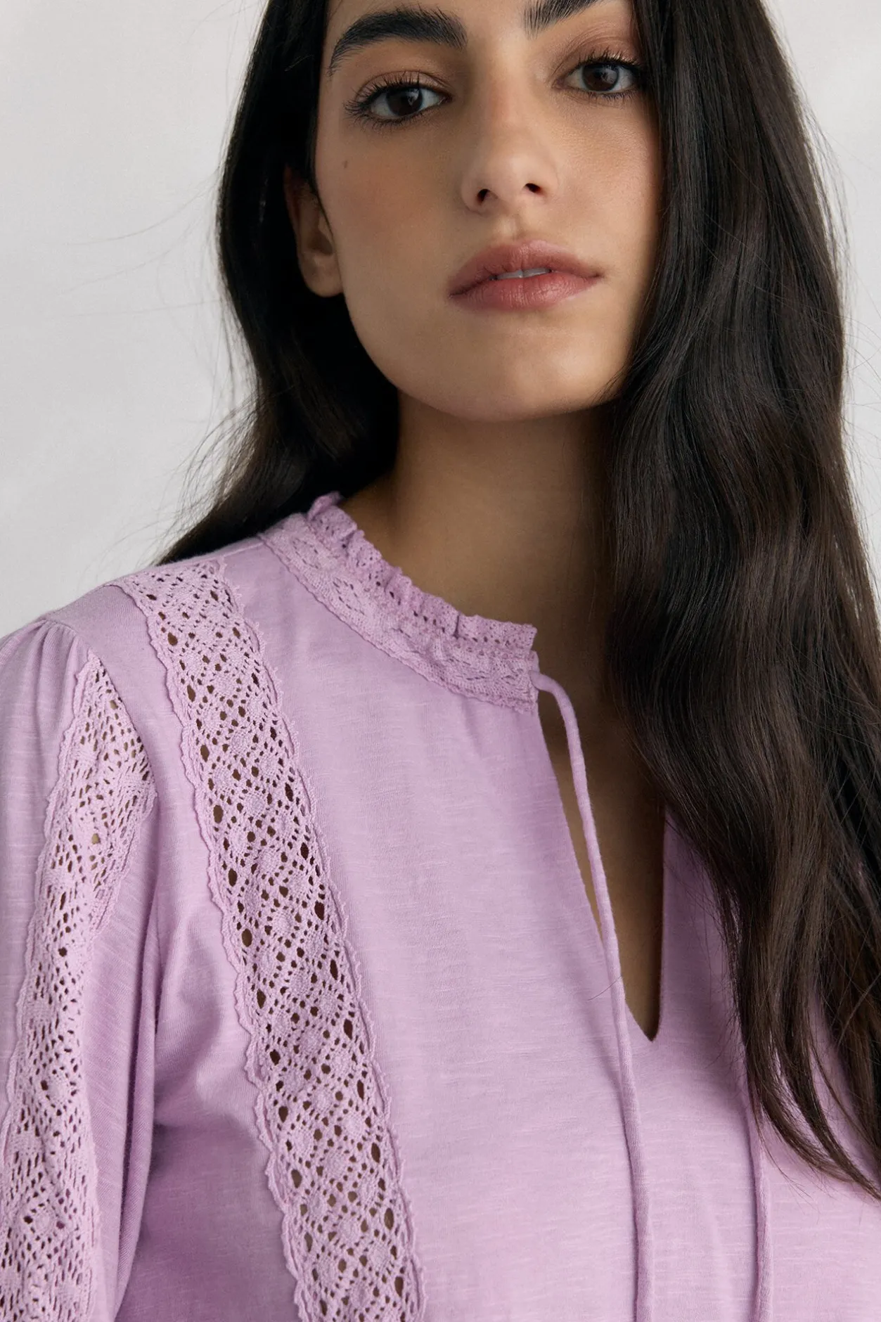 Pedro del Hierro Camiseta abullonada lazo Rosa Sale