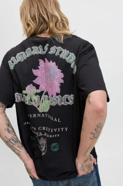 Jack & Jones Camiseta backprint negro Discount