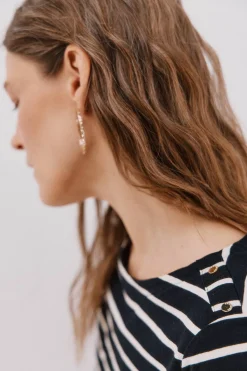 Cortefiel Camiseta barco botones Estampado blanco Outlet