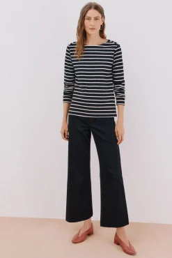 Cortefiel Camiseta barco botones Estampado blanco Outlet