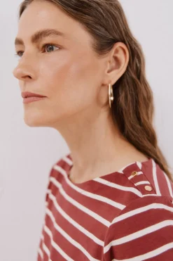 Cortefiel Camiseta barco botones Estampado gris