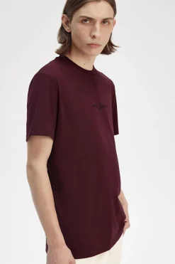 Fred Perry Camiseta bordada Granate