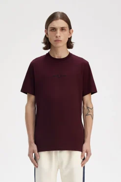 Fred Perry Camiseta bordada Granate
