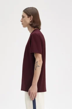 Fred Perry Camiseta bordada Granate