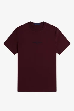 Fred Perry Camiseta bordada Granate