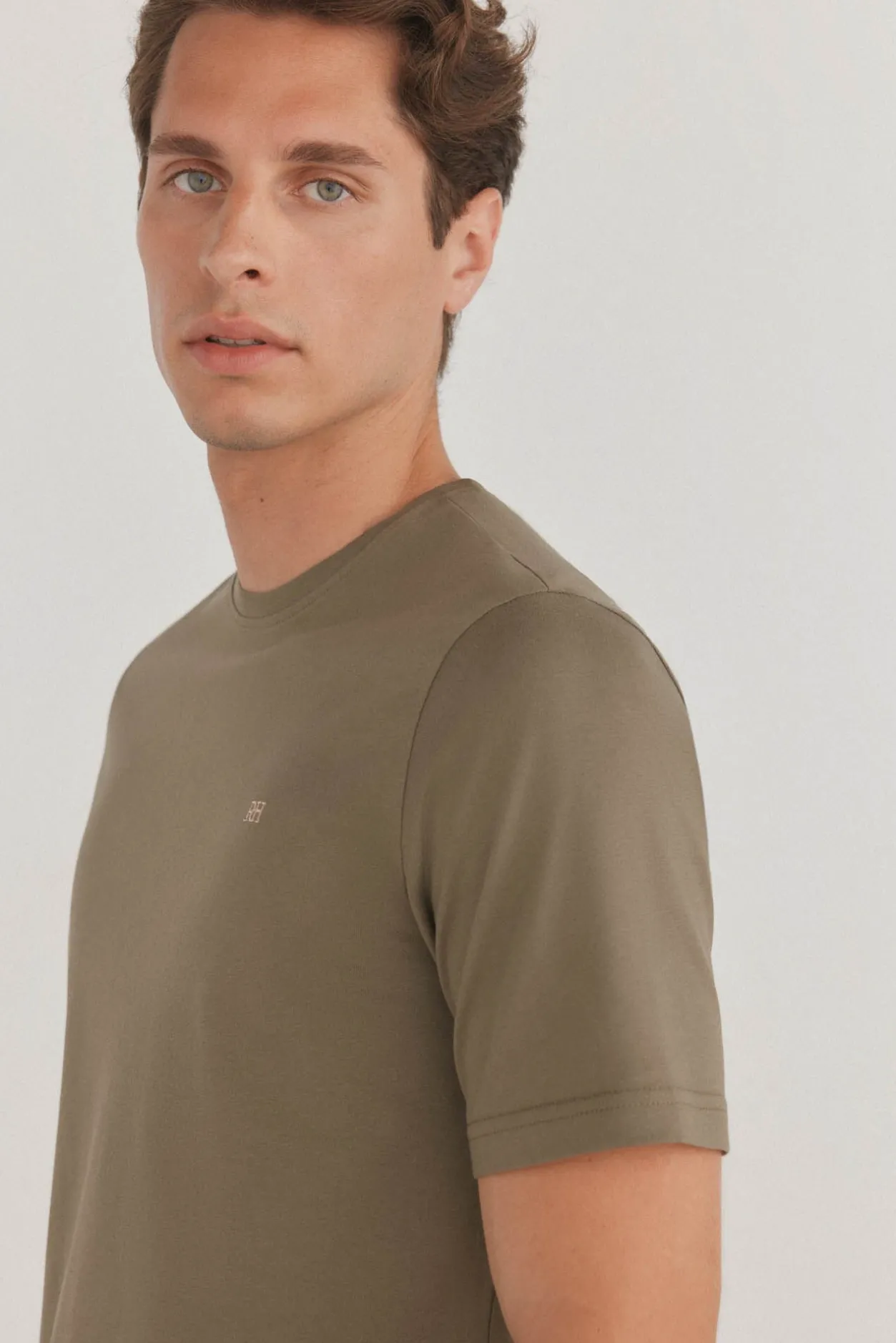 Pedro del Hierro Camiseta básica Verde Discount