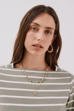 Cortefiel Camiseta básica barco Estampado verde Best