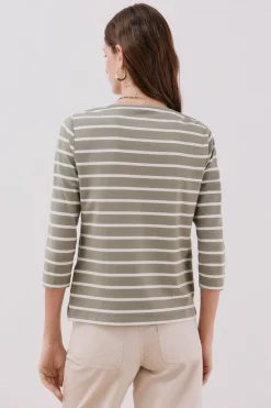 Cortefiel Camiseta básica barco Estampado verde Best