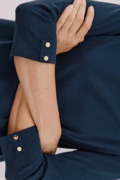 Cortefiel Camiseta básica barco Azul marino Discount