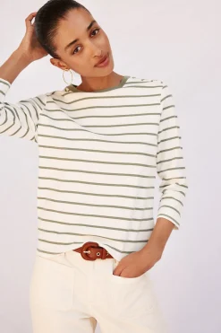 Cortefiel Camiseta básica botones dorados Estampado verde Hot