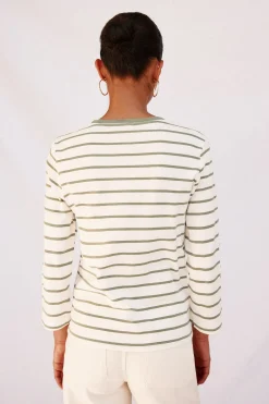 Cortefiel Camiseta básica botones dorados Estampado verde Hot