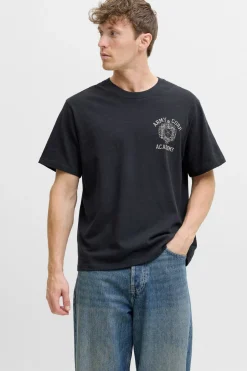 Jack & Jones Camiseta básica con estampado frontal Azul marino Hot