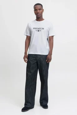 Jack & Jones Camiseta básica con logo Blanco Outlet