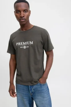 Jack & Jones Camiseta básica con logo Kaki Discount