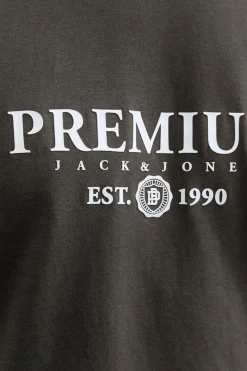 Jack & Jones Camiseta básica con logo Kaki Discount