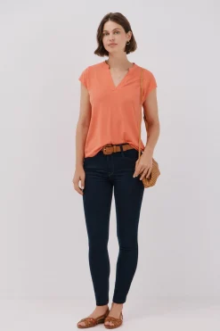 Cortefiel Camiseta básica cuello mao desmentido Coral Best