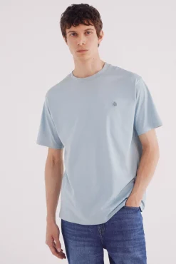 Springfield Camiseta básica cuello redondo azul