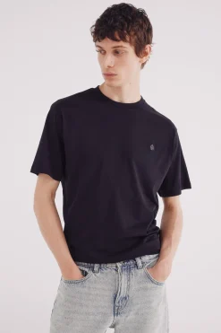 Springfield Camiseta básica cuello redondo negro