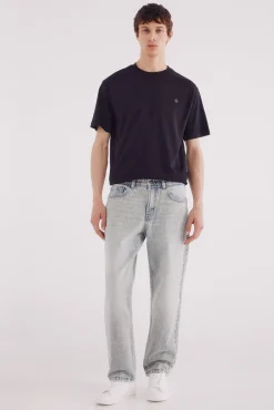 Springfield Camiseta básica cuello redondo negro