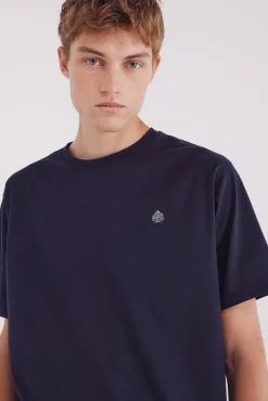 Springfield Camiseta básica cuello redondo azul Sale