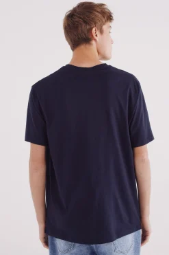 Springfield Camiseta básica cuello redondo azul Sale