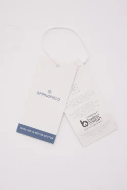 Springfield Camiseta básica cuello redondo azul Sale