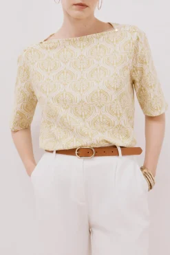 Cortefiel Camiseta básica escote barco Multicolor Best